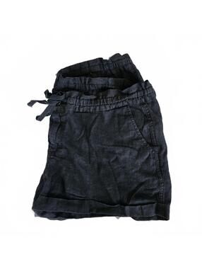 Old Navy Black cuffed Linen Short